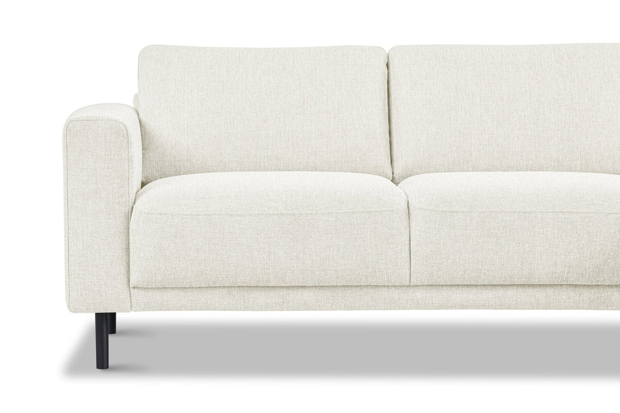 Modernes Ecksofa Rechts Beige Stoff Aniko mit Chaiselongue 238x142x78 cm