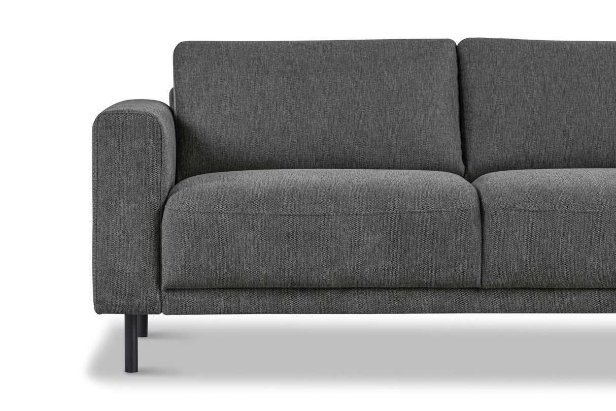 Banken - Moderne 2,5 - zits Bank Antraciet Stof Aniko 183x90x78 cm - Dimehouse