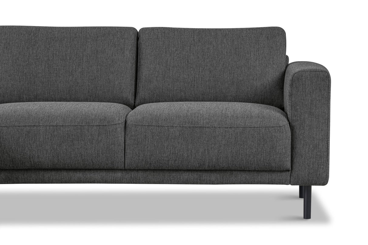 Modernes Ecksofa Links Anthrazit Stoff Aniko mit Chaiselongue 238x142x78 cm