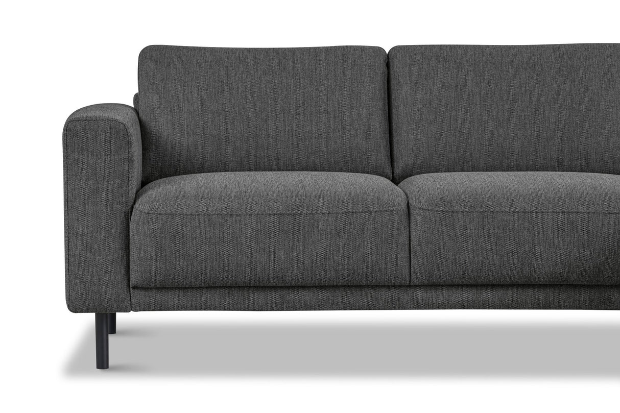 Modernes Ecksofa Rechts Anthrazit Stoff Aniko mit Chaiselongue 238x142x78 cm