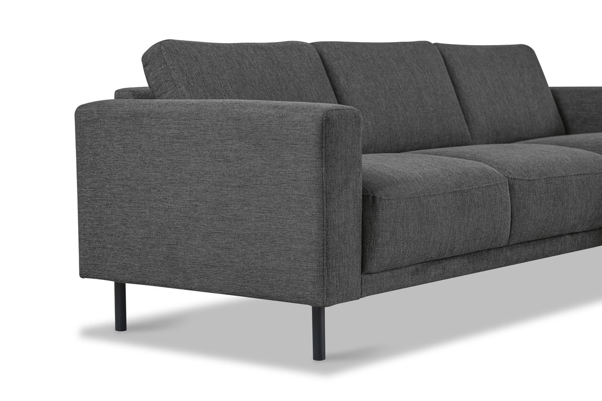 Modernes Ecksofa Rechts Anthrazit Stoff Aniko mit Chaiselongue 238x142x78 cm