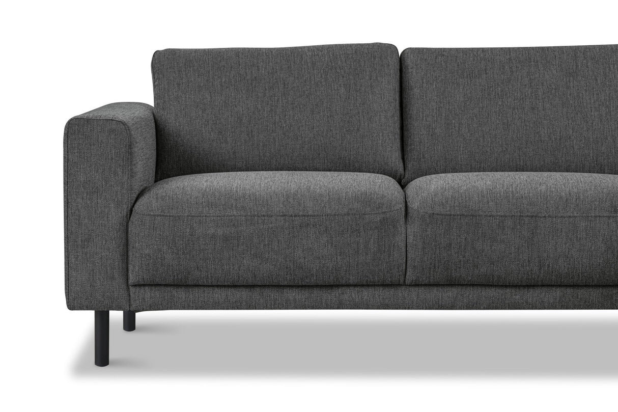 Modernes 3-Sitzer Ecksofa Rechts Anthrazit Stoff Aniko mit Liege 240x197x78 cm