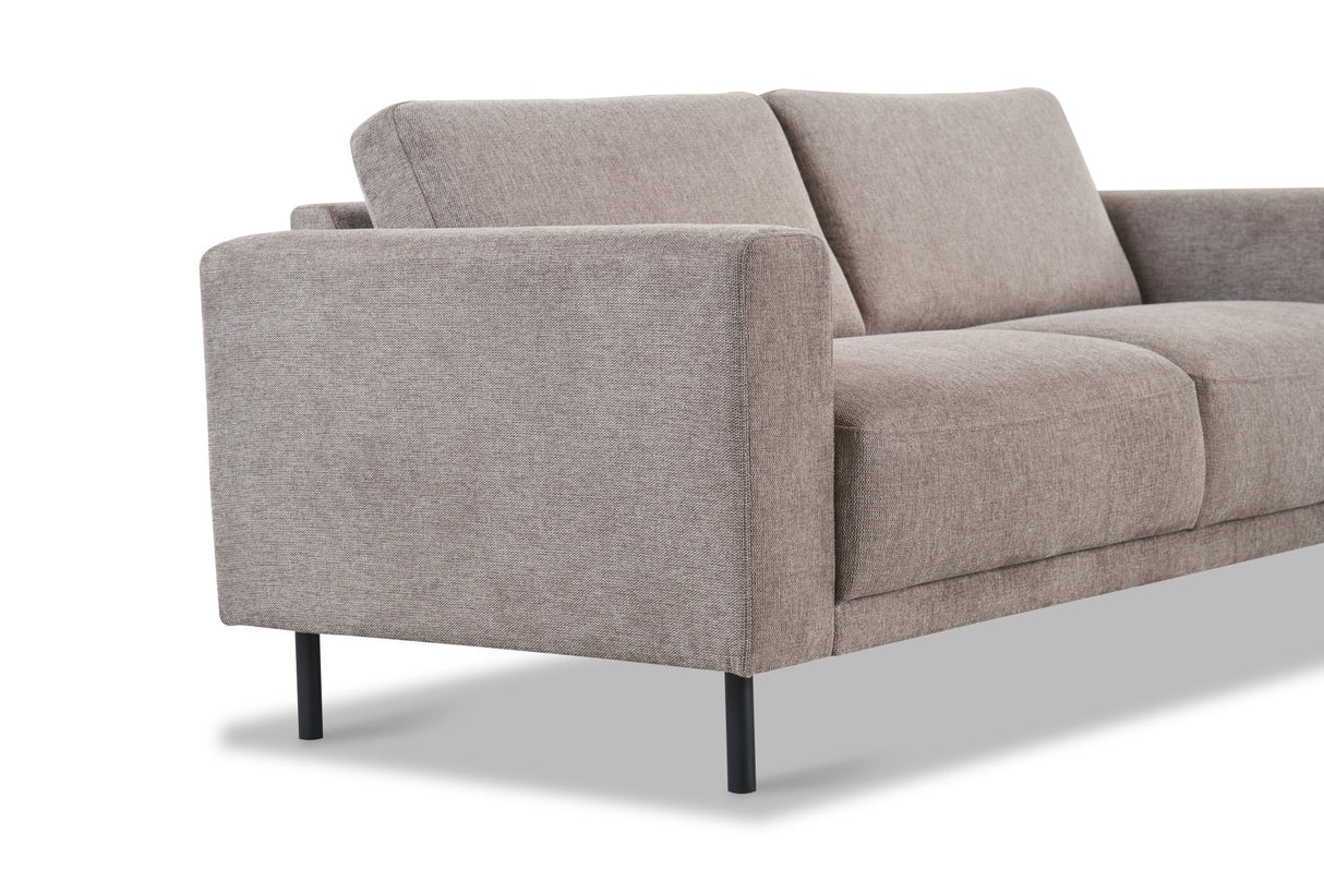 Modernes 2,5-Sitzer-Sofa Taupe Stoff Aniko 183x90x78 cm