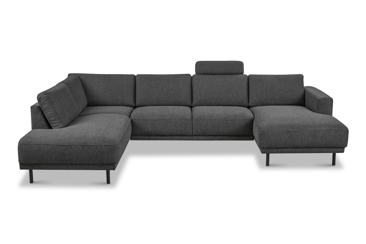 Kopfstütze anthrazit für Sofa Stoff - Aniko
