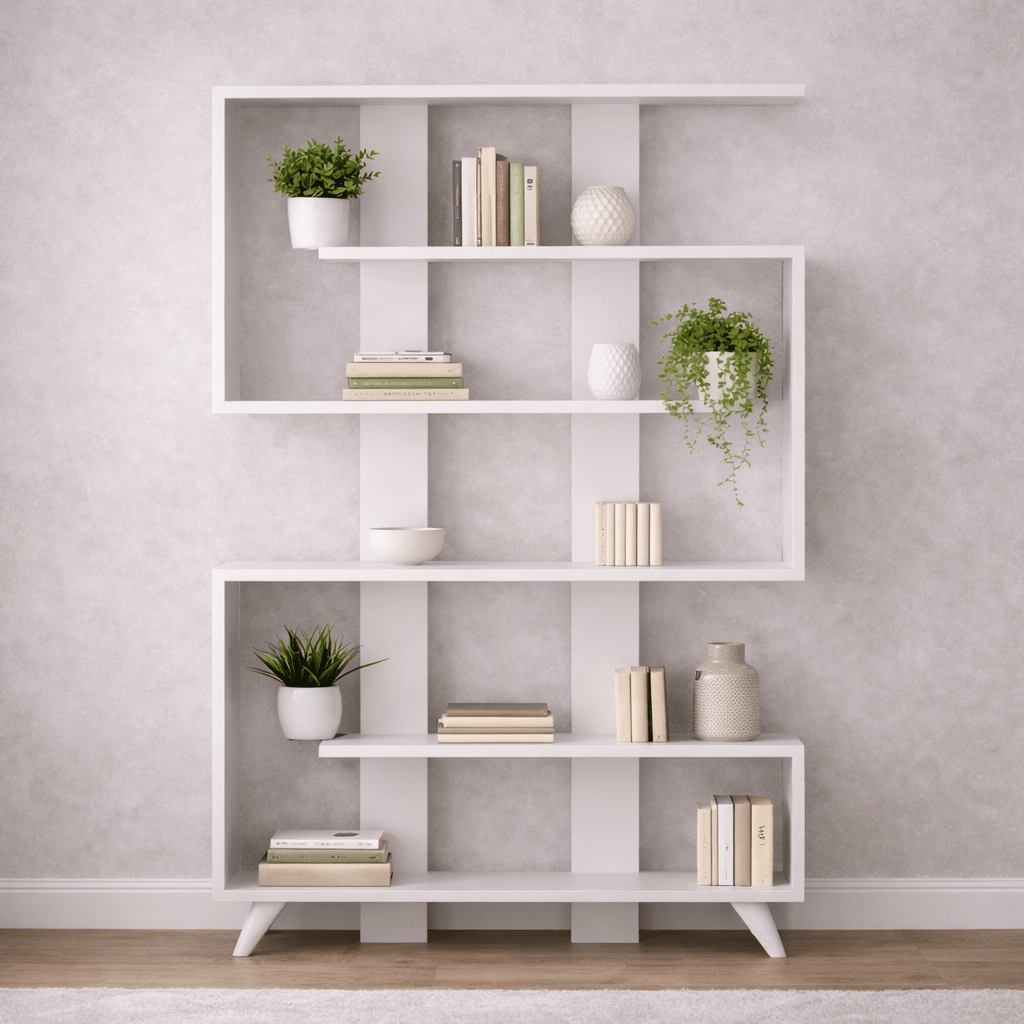 Bücherregal Rain Weiß Melamin 120x162x20 cm