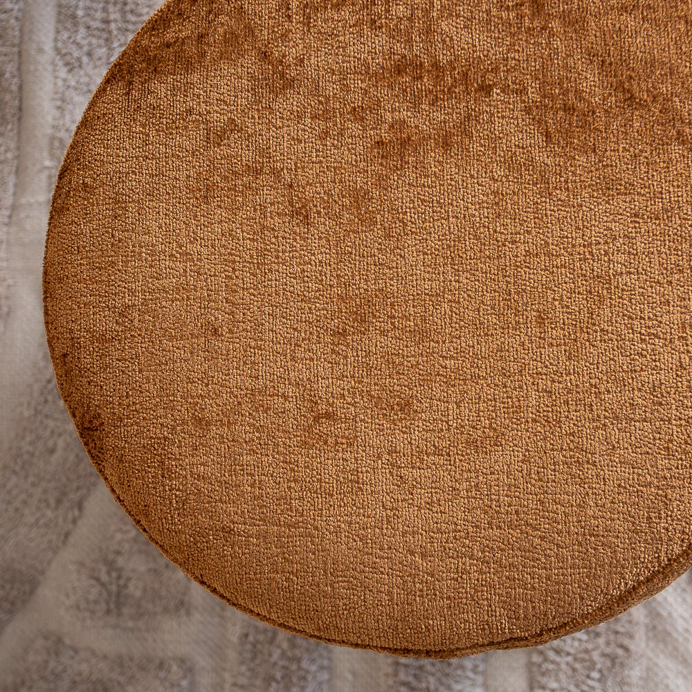 Hockers-Hocker oker chenille stof - 40x40x35 cm - Mara-Dimehouse