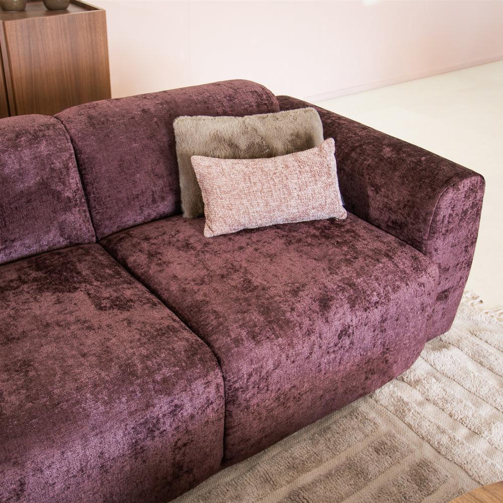 Ecksofa lila Chenille Stoff - 292x169 cm - Shane - links