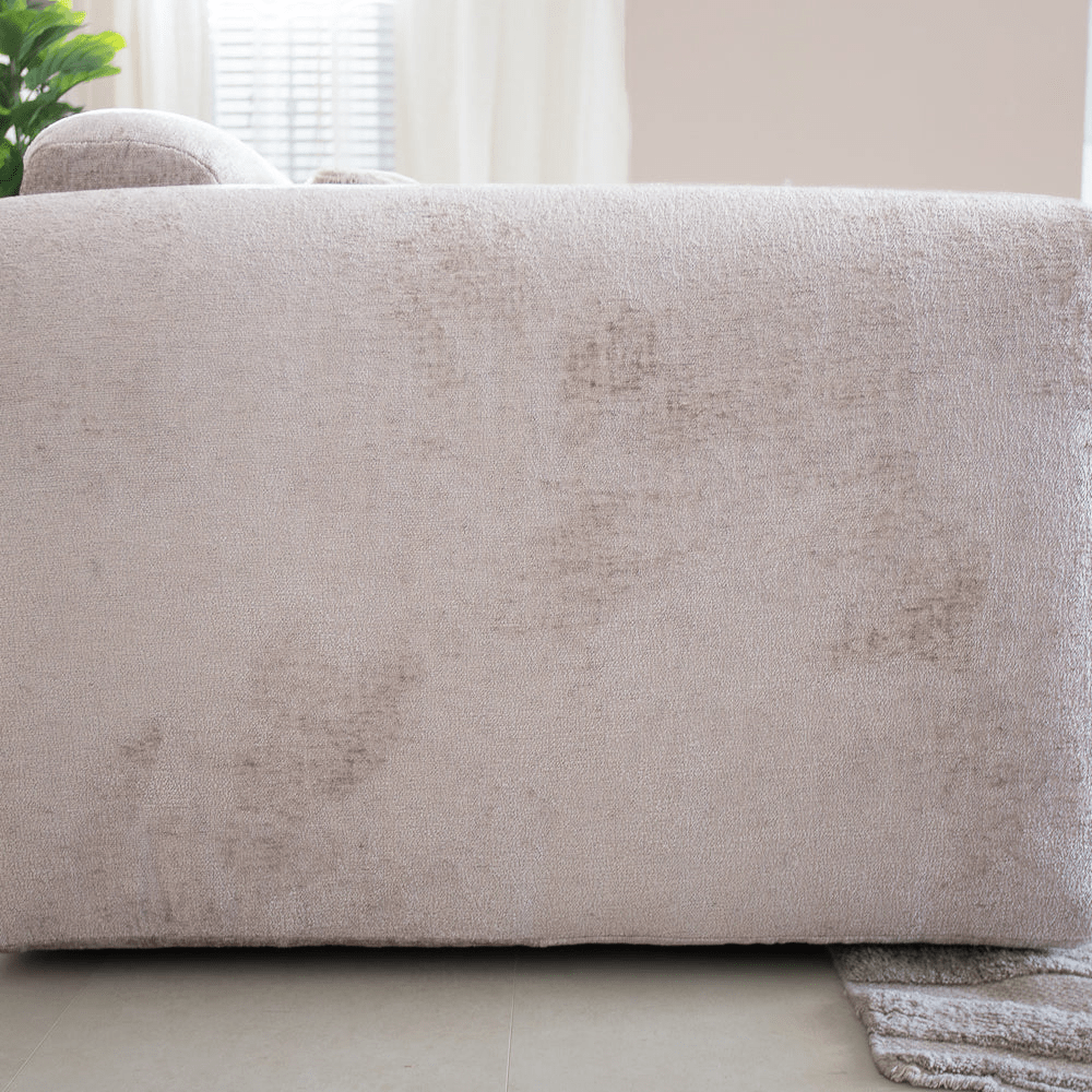 Banken-Ecksofa Sand Chenille Stoff - 272x170 cm - Shane - rechts -Dimehouse