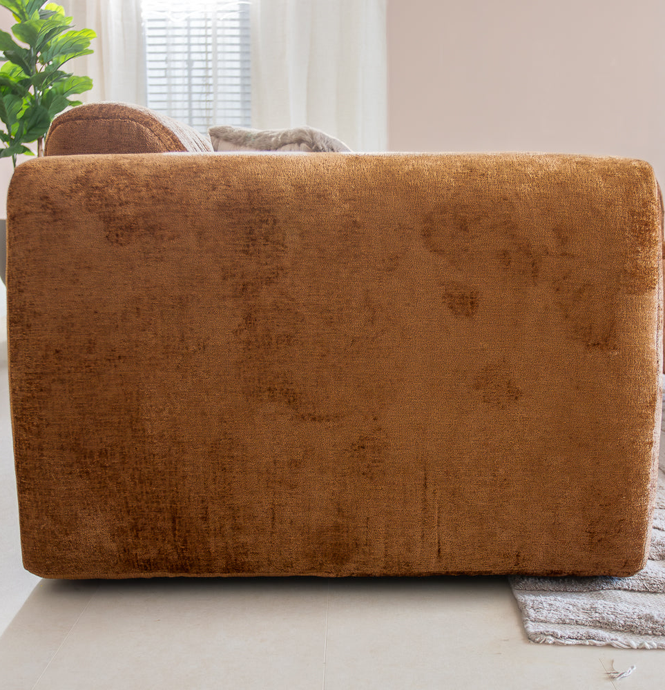 Ecksofa Ocker Chenille Stoff - 292x169 cm - Shane - rechts