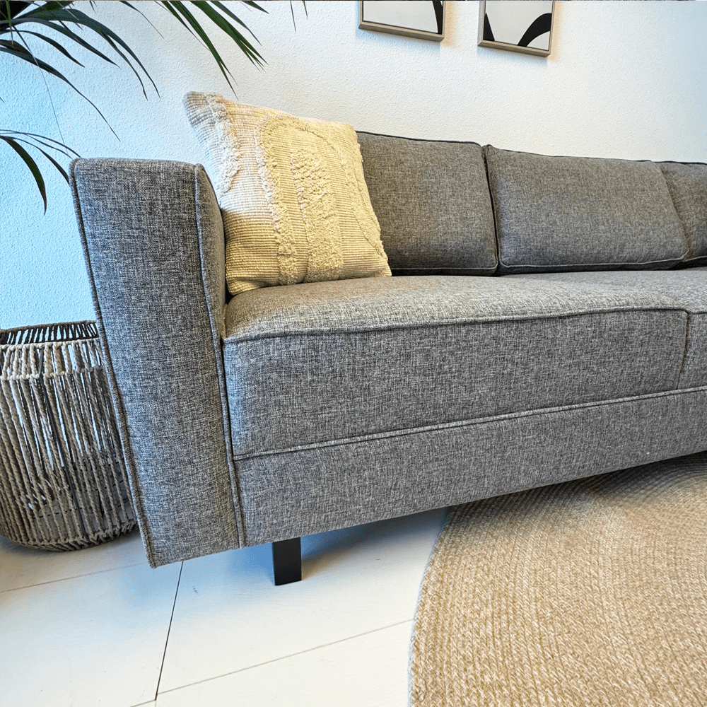 Ecksofa Bare Fabric Grey – fünf Personen