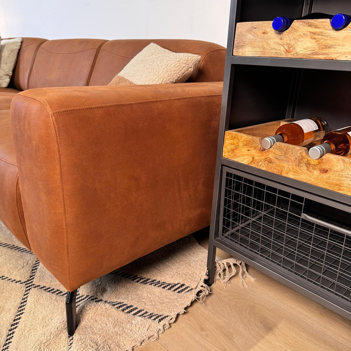 Ecksofa Cognac Ruboost Eco-Leder Barin - links