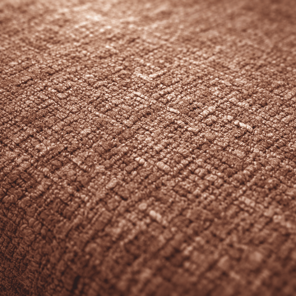 Ecksofa mit kupferfarbenem Chenille-Stoffbezug, Modell Shane - links