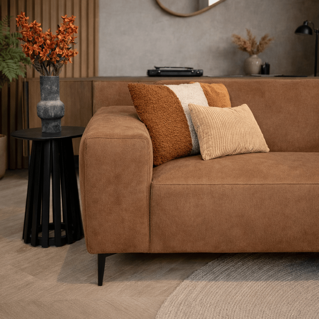 Industrielle Eckcouch Cognac Eco-Leder Brisbane - rechts