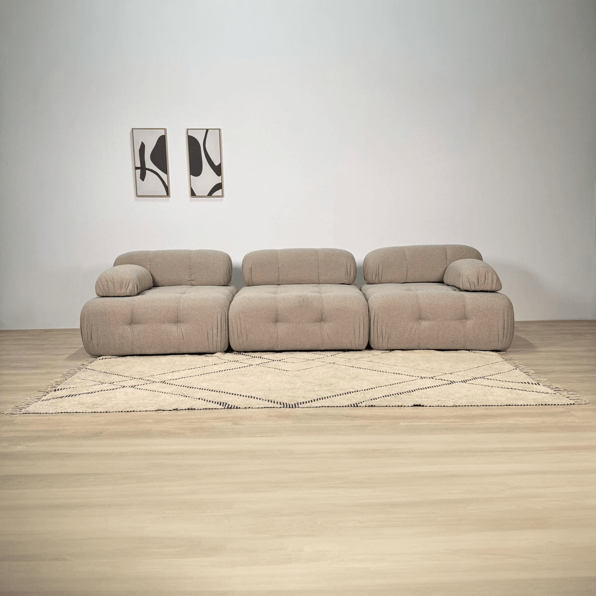 Modulare Bank 3-Sitzer Doeblo Beige