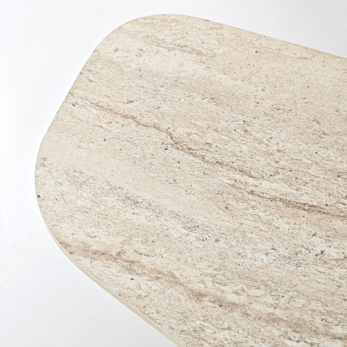 Organischer Couchtisch Walnuss Melamin Regal - 105x65 cm