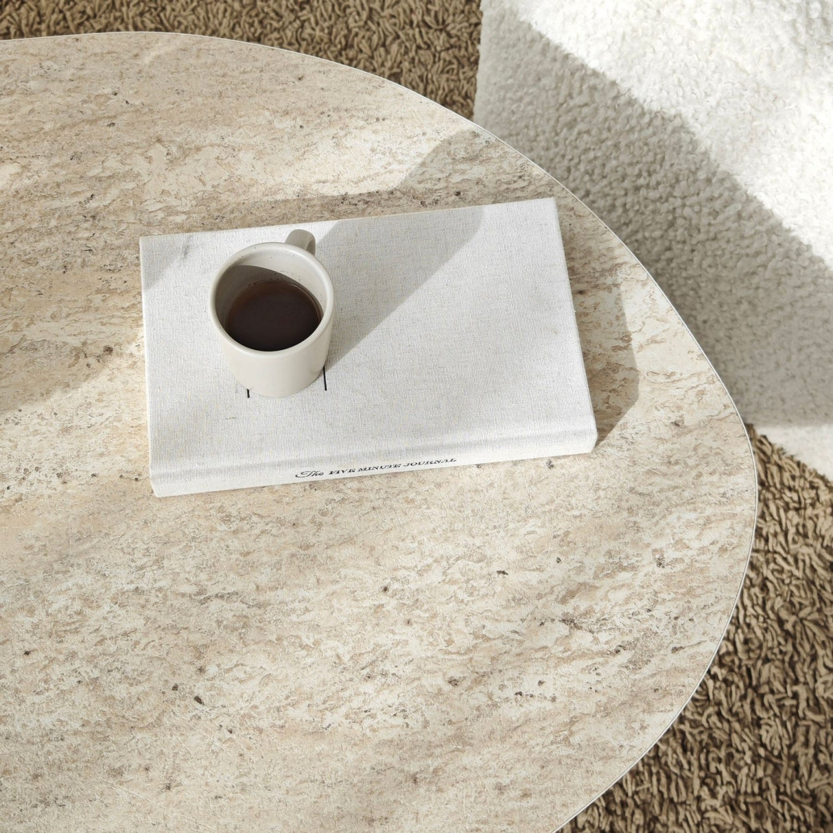 Organischer Couchtisch Walnuss Melamin Regal - 105x65 cm