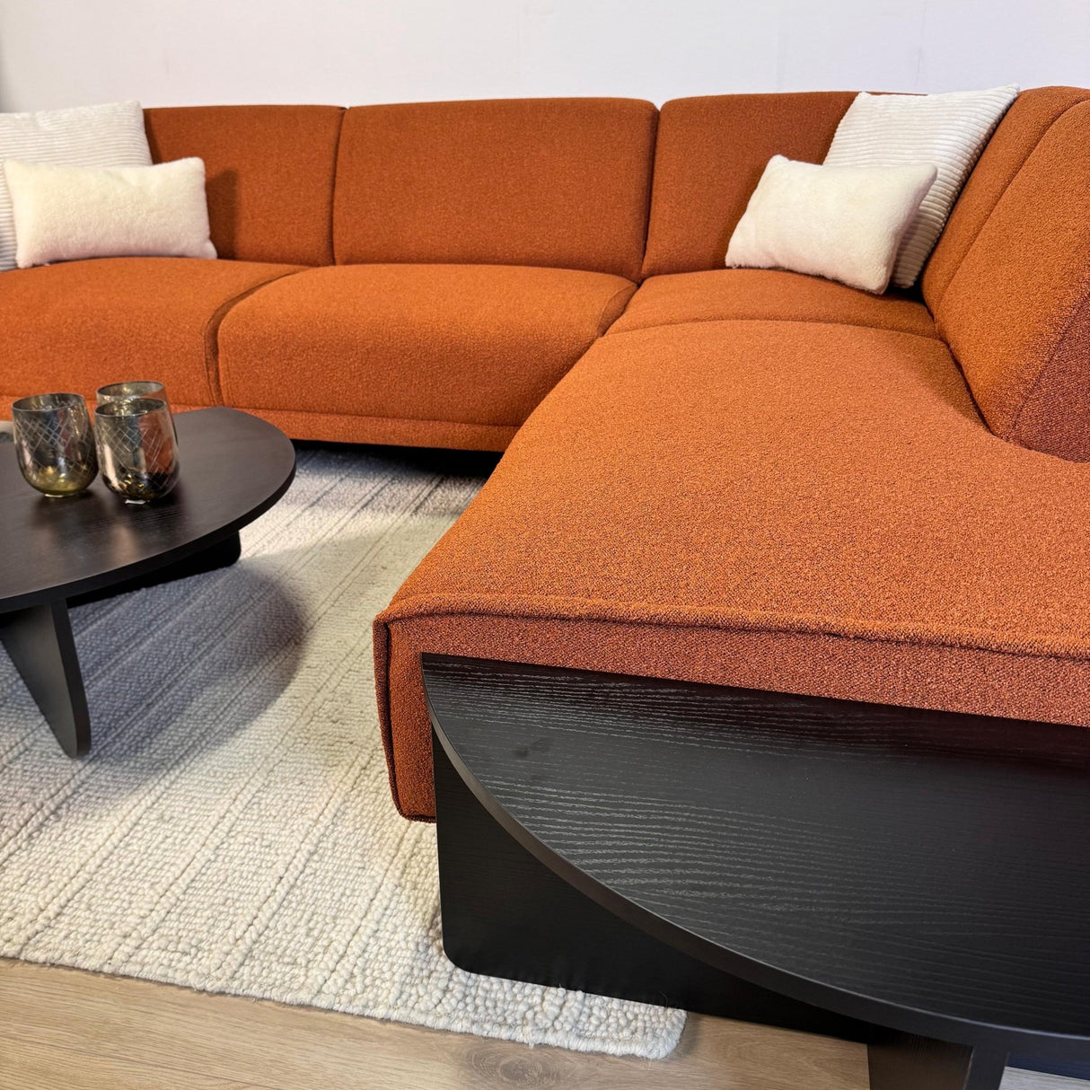 Runde Couchtisch Schwarz Gestuft Melamin 85 cm Orin