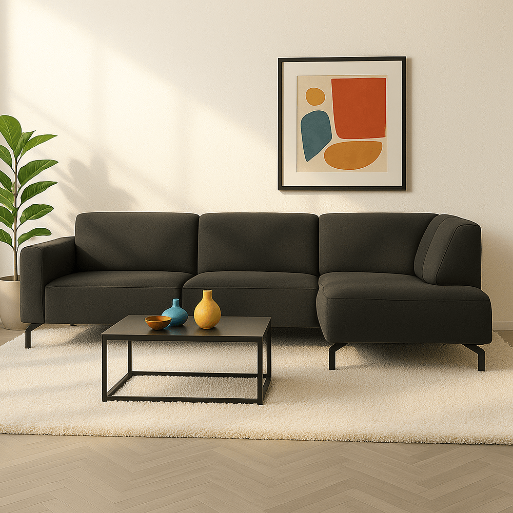Industrielles Ecksofa Verona Stoff