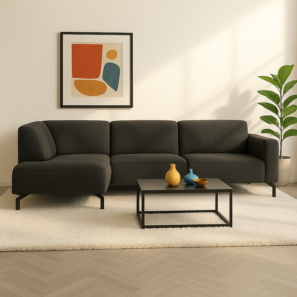 Industrielles Ecksofa Verona Stoff