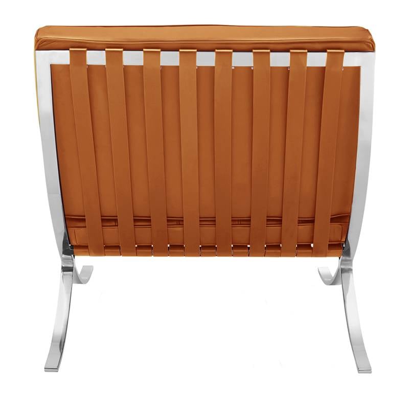 Sessel-Expo Dimehouse Cognac LxBxH 80x78x78 Rindsleder Weiß Foto diagonale Rückansicht