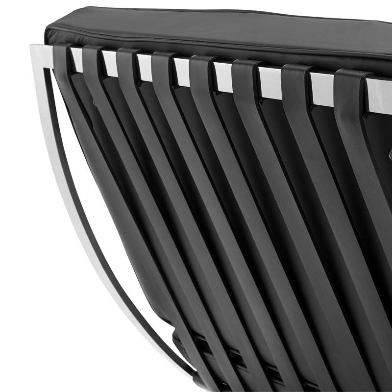 Sessel-Expo Dimehouse Schwarz LxBxH 80x78x78 Rindsleder Weißes Fotodetail