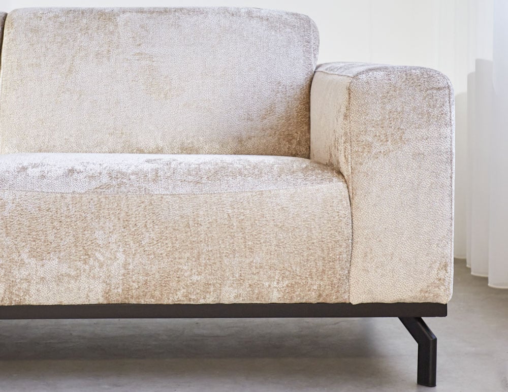 Bank Chloe DeGeBe Beige Stof Sfeerfoto detail