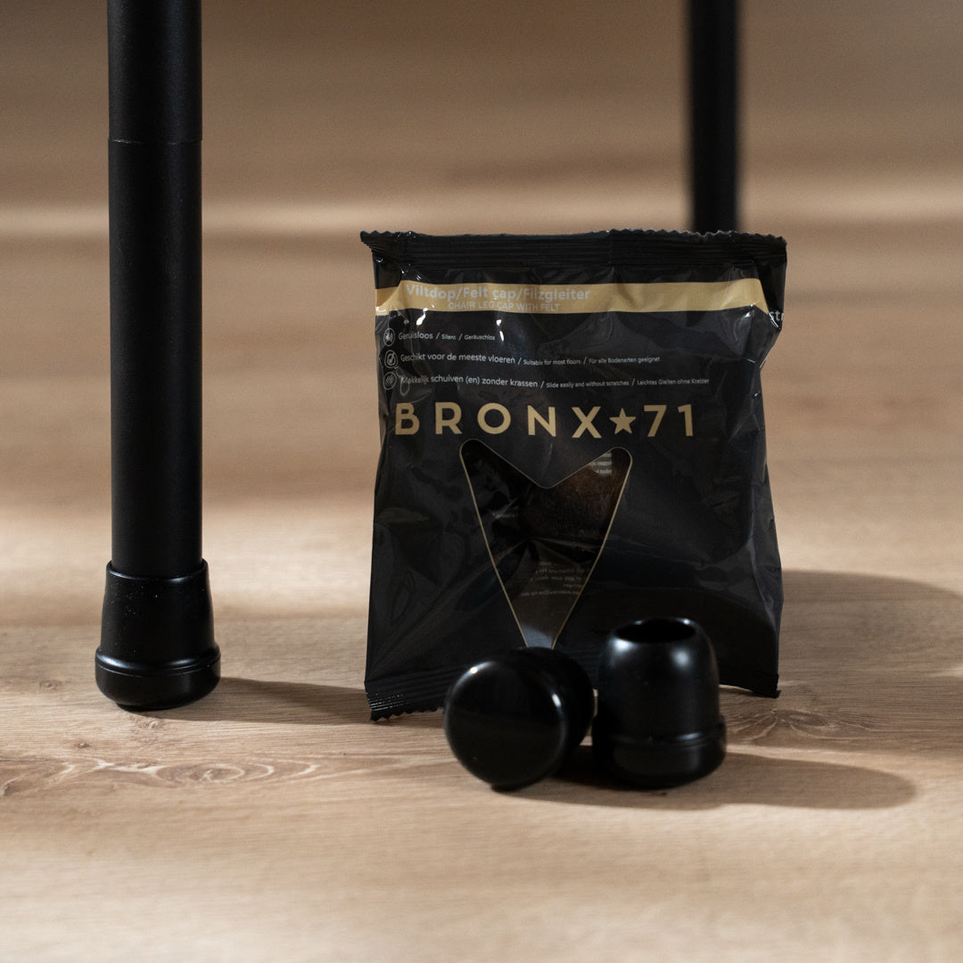 Floor protector - Carpet L - round black 19-25 Zwart