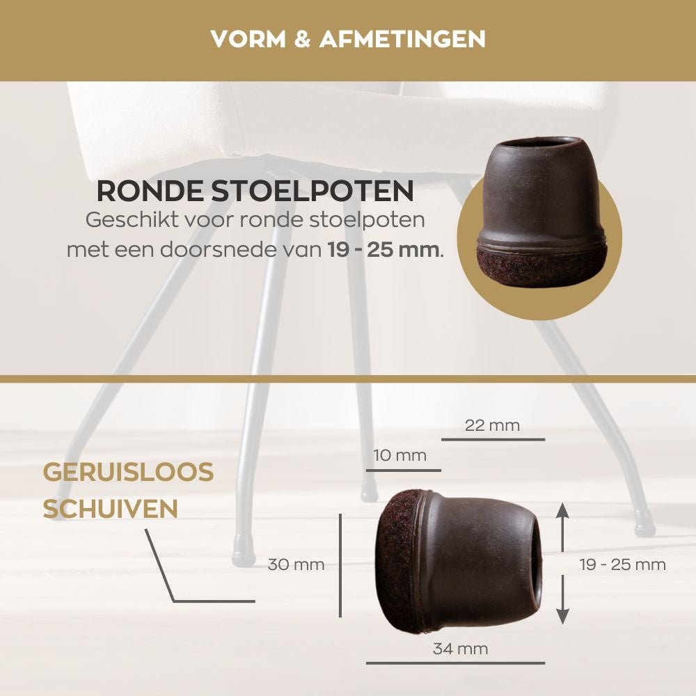 Bodenschutzfilz - rund braun 19-25 Braun