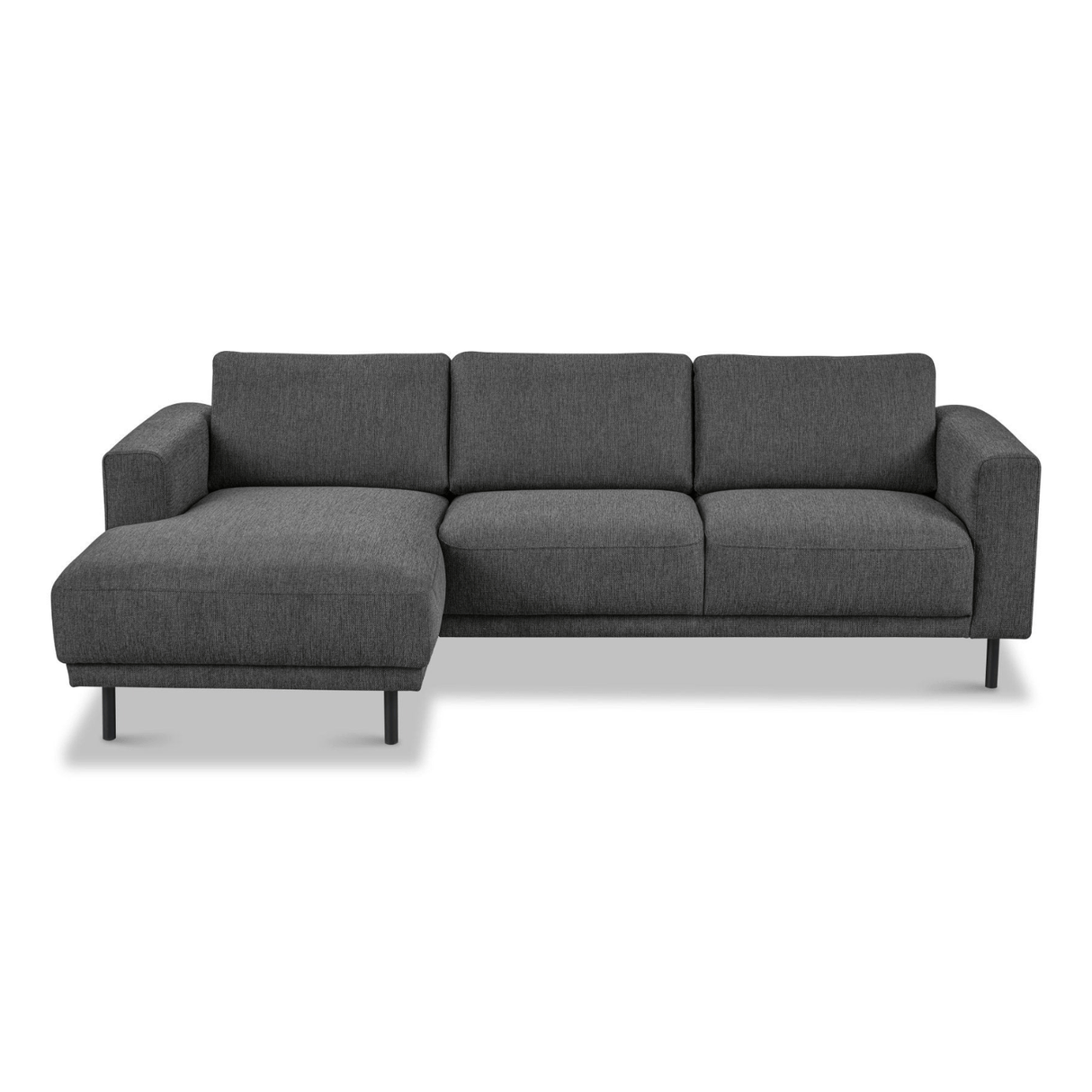 Modernes Ecksofa Links Anthrazit Stoff Aniko mit Chaiselongue 238x142x78 cm