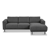 Modernes Ecksofa Rechts Anthrazit Stoff Aniko mit Chaiselongue 238x142x78 cm