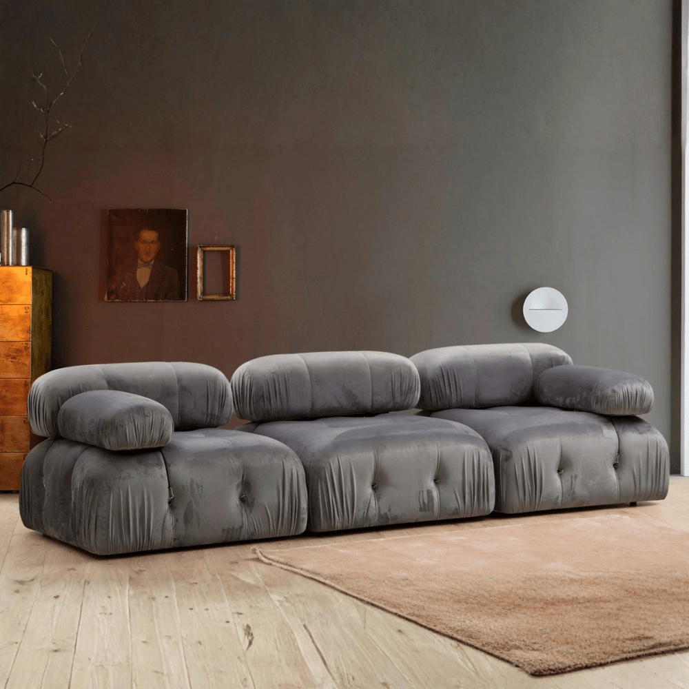 Modulares Sofa 3-Sitzer-Blasenlagergrau