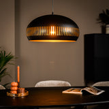 Lampe suspendue Indy 1 lumière métal noir