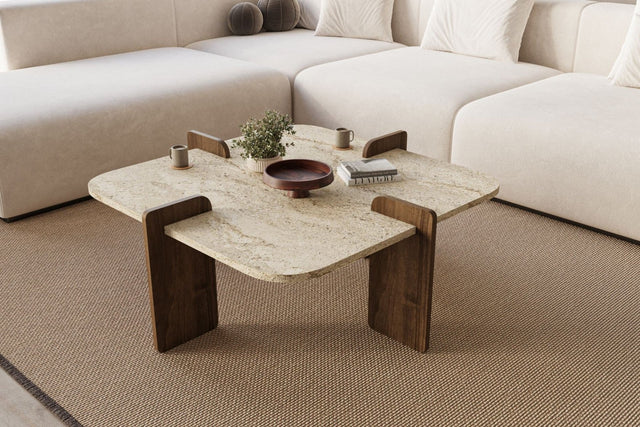 Poalla - Travertin, Walnuss Travertin Walnuss 100 % MELAMINBESCHICHTETE SPANPLATTEN