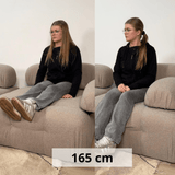 Modulare Bank 3-Sitzer Doeblo Beige