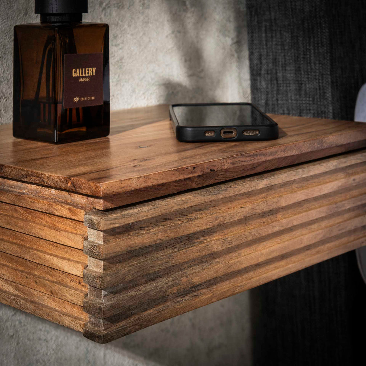 Avela XS Nachttisch 1 Schublade massiv Akazie Set von 2 