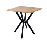 Elma eettafel in walnoot 70 x 70 cm Gemelamineerd houtcomposiet