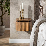 Schwebender Nachttisch Mangoholz Sand – 1 Schublade 