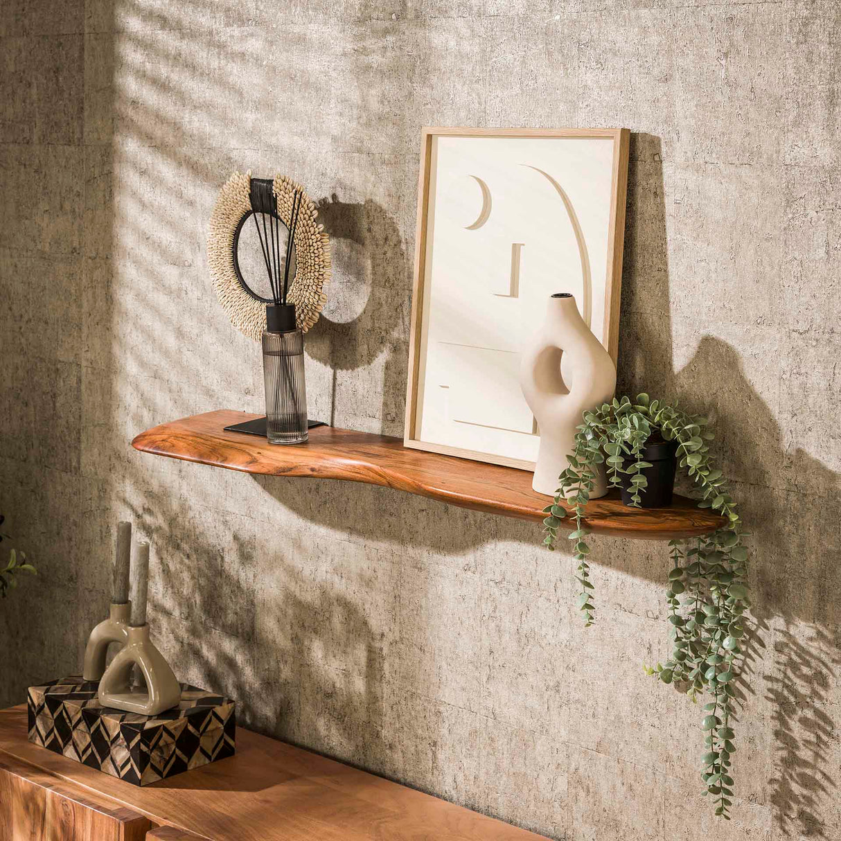Nordic Wandplank 120 Acaciahout Massief