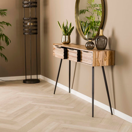 Bosco Haltetisch Massiv Teak Verwittert 120x30x76 cm 