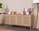 Calvin opbergkast met soft-close 180 cm Eikenlook Melamine gecoat houtcomposiet, MDF