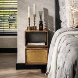 Solano Nachttisch 1 Schublade Massivholz Mango Sand 