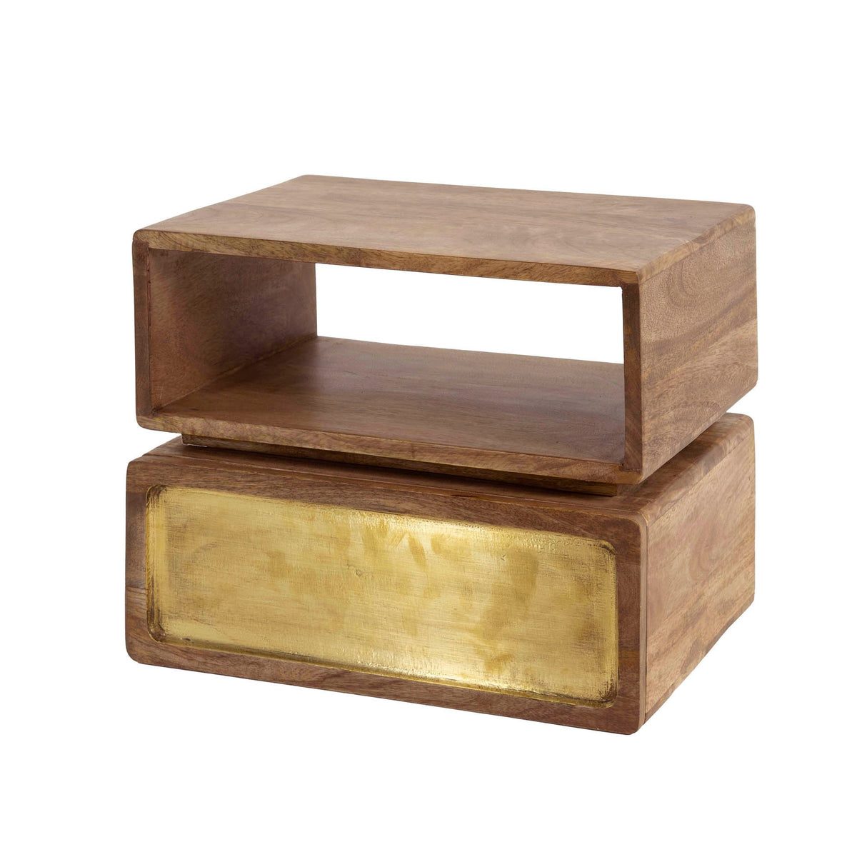 Solano Nachtkastje 1 lade Mangohout Zand met brass knop