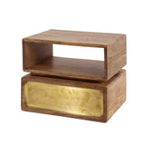 Solano Nachtkastje 1 lade Mangohout Zand met brass knop