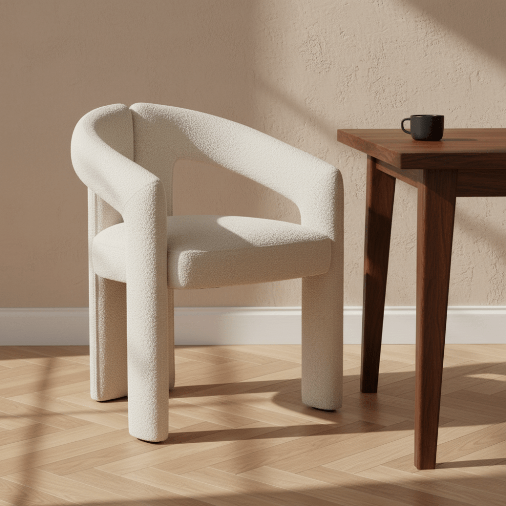 Design Esszimmerstuhl Ivor Bouclé Maro - Vollständig Stoff 