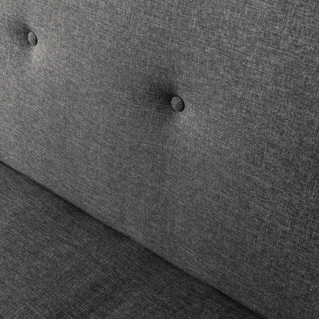 3-Sitzer Schlafsofa Zoly Anthrazit Stoff - 180 cm - Ohne Armlehnen - Gepolstert 