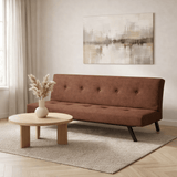 3-Sitzer Schlafsofa Zoly Braun Stoff - 180 cm - Ohne Armlehnen - Gepolstert 