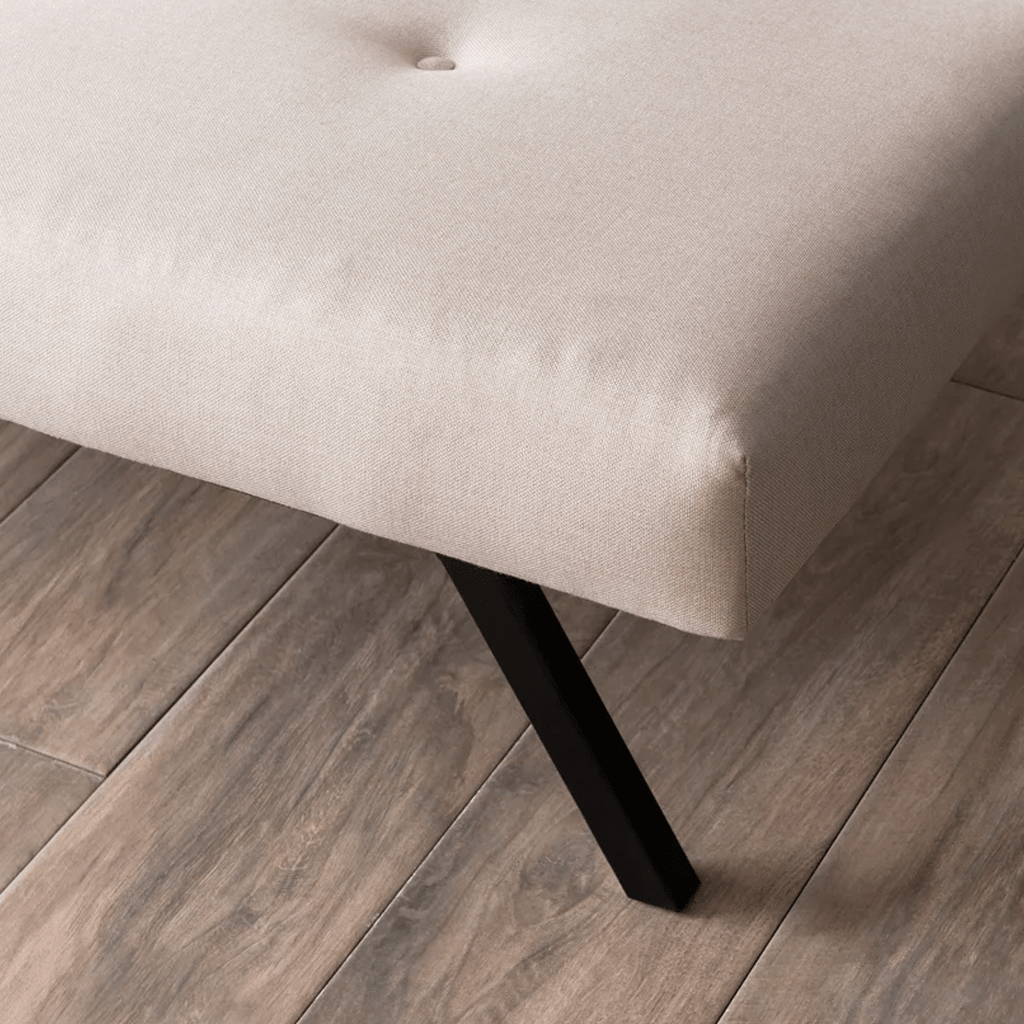 Schlafsofa Zoly 3-Sitzer aus cremefarbenem Stoff – 180 cm – ohne Armlehnen – Zoly