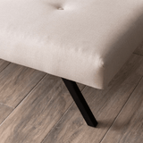 Schlafsofa Zoly 3-Sitzer aus cremefarbenem Stoff – 180 cm – ohne Armlehnen – Zoly