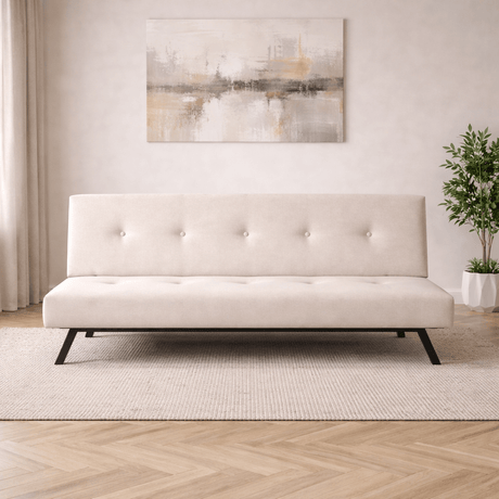 Slaapbanken - Slaapbank Zoly Crème Stof 3 - Zits - 180 cm - Zonder armleuningen - Zoly - Dimehouse