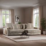 Sofa Kaia DH Interior Beige Ambientefoto schräge Vorderansicht